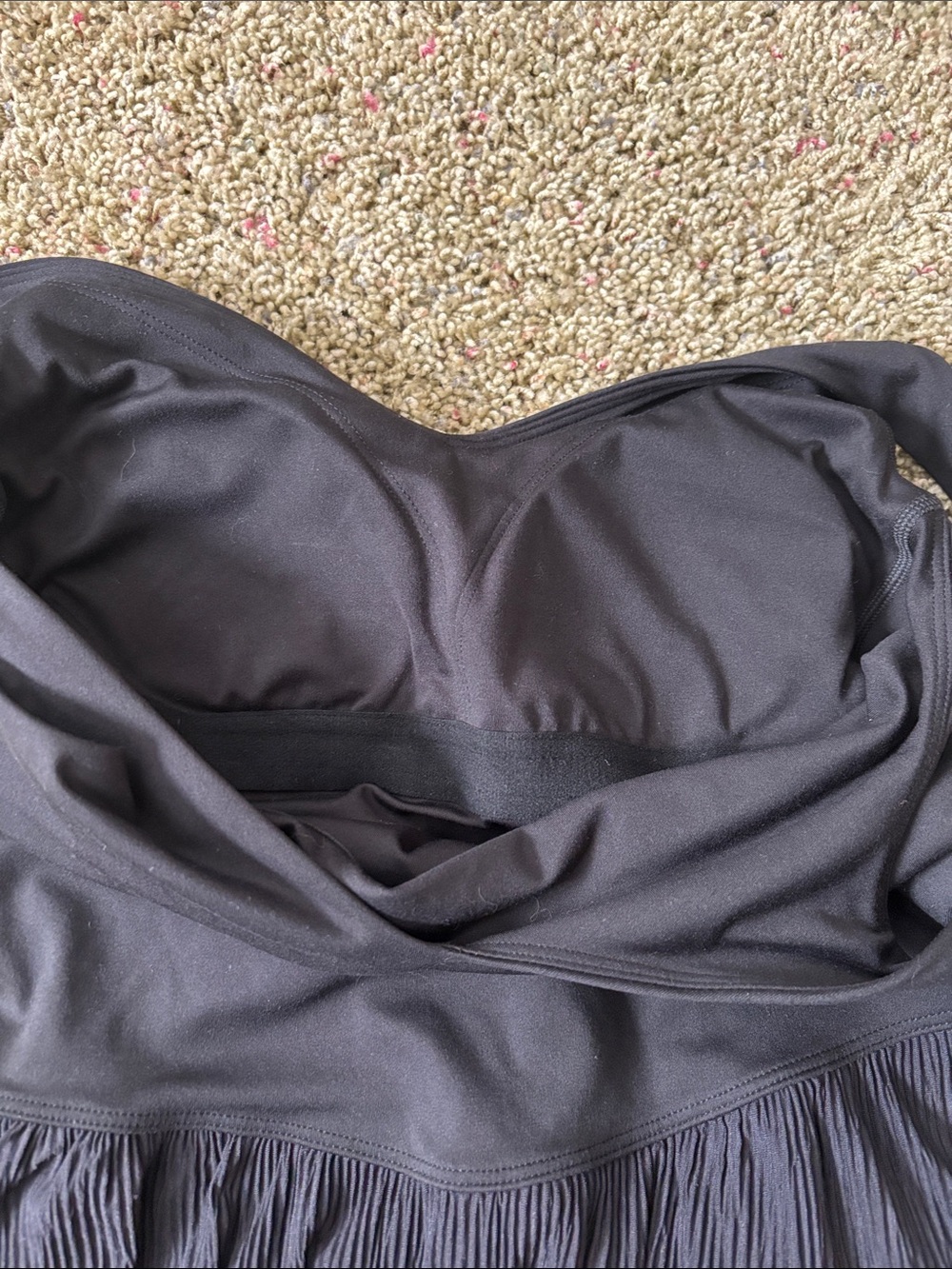 All In Motion Black Knit Plisse Active Dress Sz S Built-In Shorts w/ Pockets - Picture 6 of 10